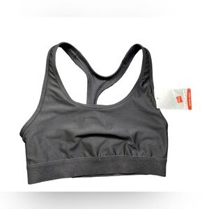 HANES SPORT ACTIVE womens black unlined unpadded racerback sportsbra size M NWT